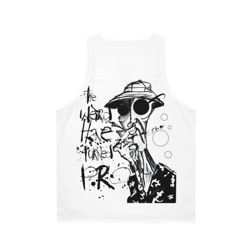 Gonzo Unisex Tank Top featuring Hunter S. Thompson and Ralph Steadman design - Back