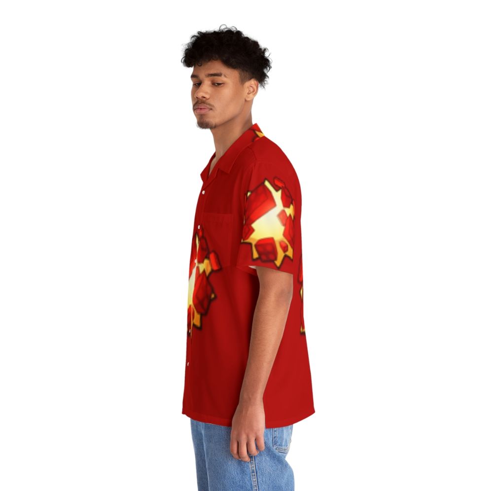 Bloxxer Hawaiian Shirt with tropical print design for Roblox - People Left