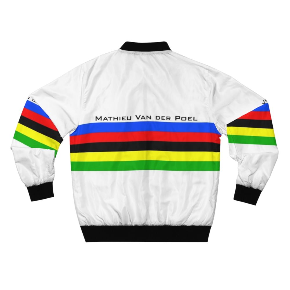 Mathieu Van der Poel Cycling World Champion Bomber Jacket - Back