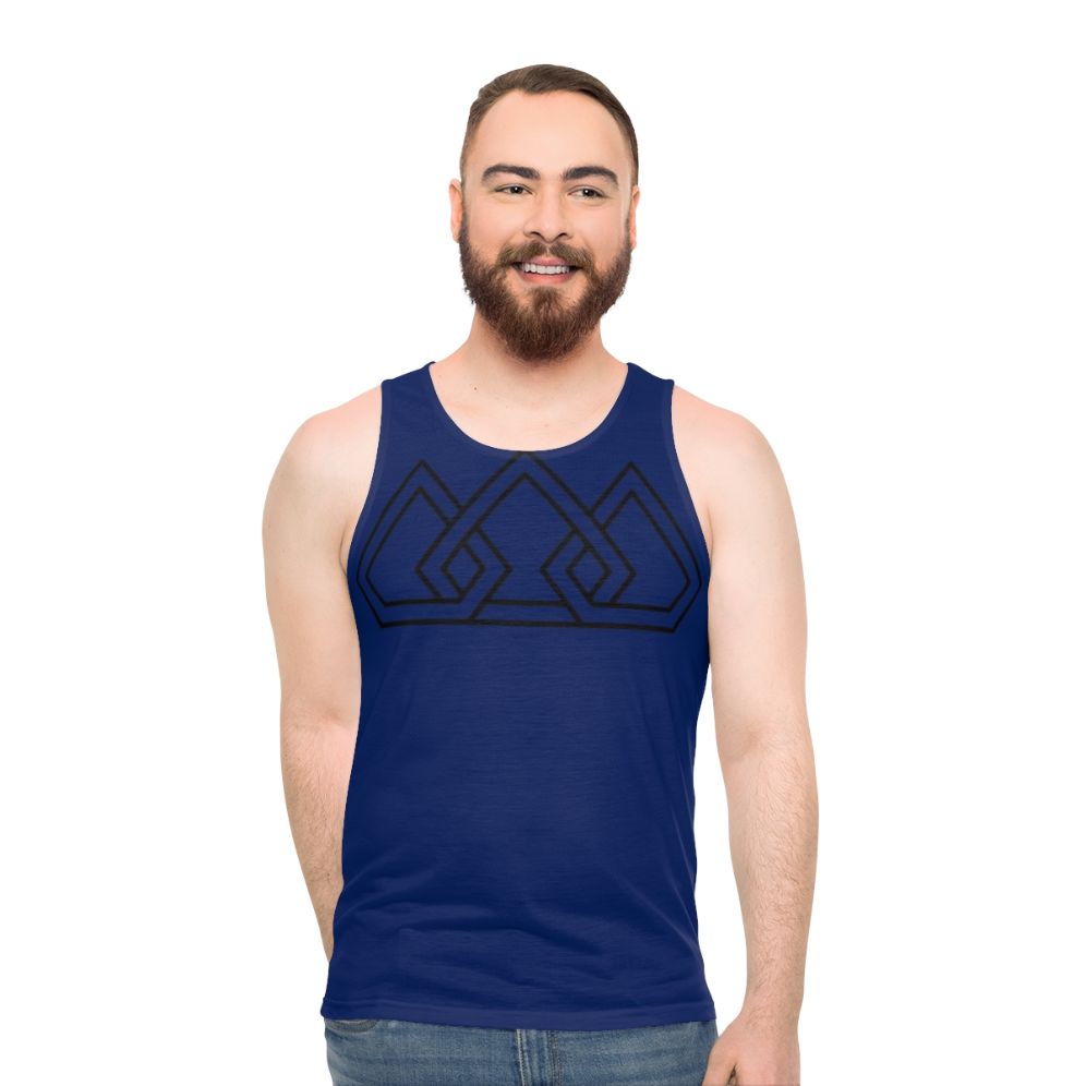 Unisex tank top with "Legend" design by The Score band - men