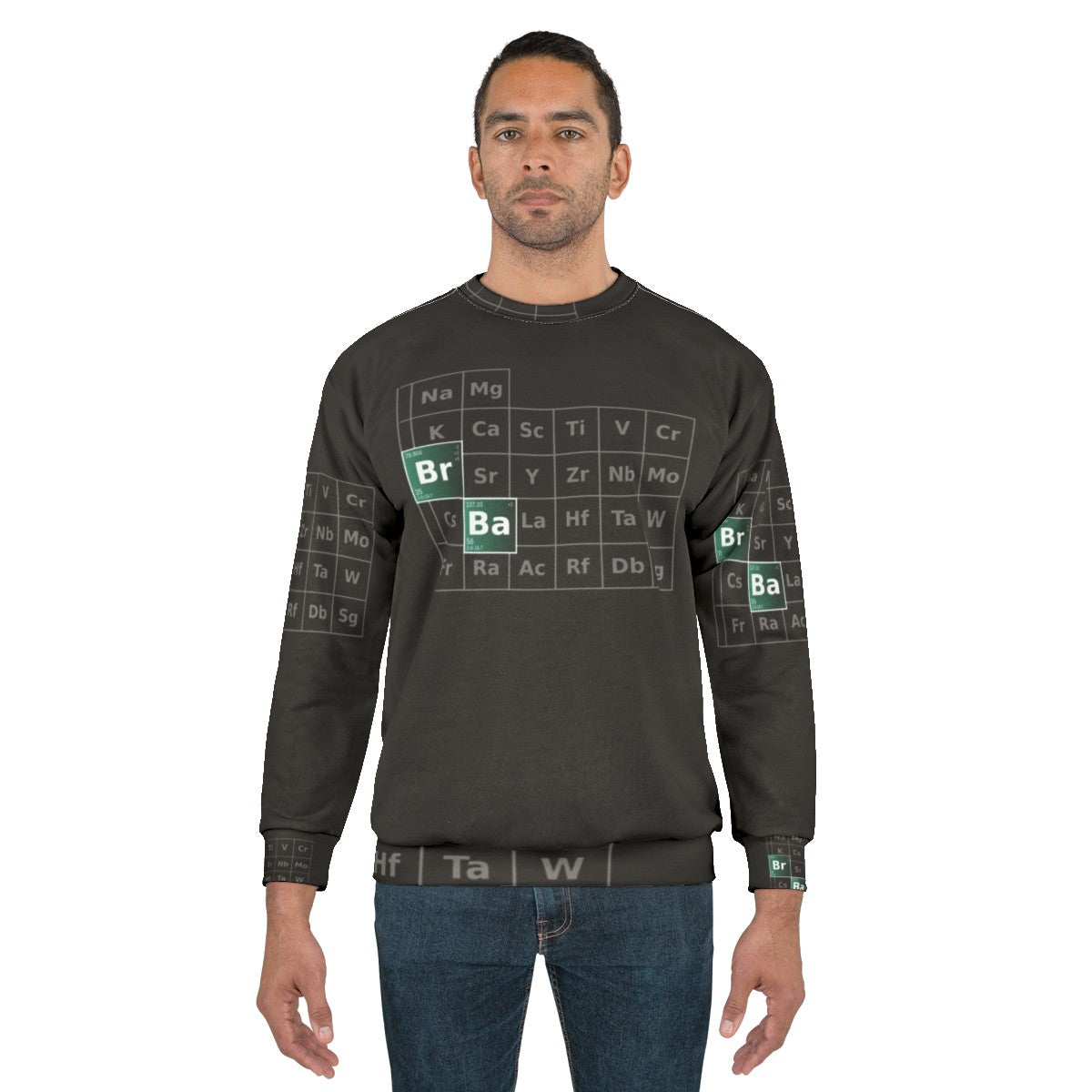 Breaking Bad Periodic Table Sweatshirt featuring Walter White and Jesse Pinkman - men