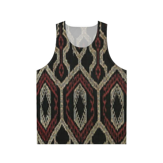 Ethnic design unisex tank top with traditional Filipino cultural patterns