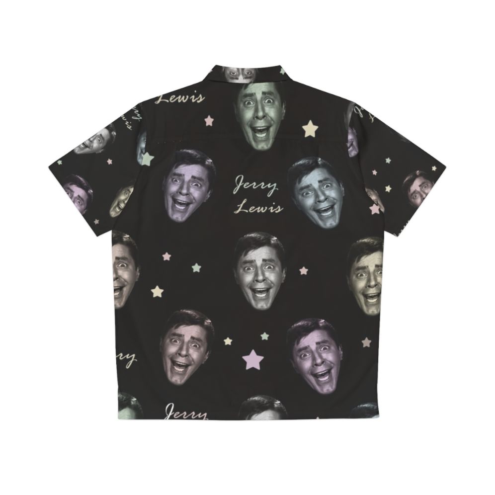 Jerry Lewis Hawaiian shirt with an American flag design and musical elements - Back