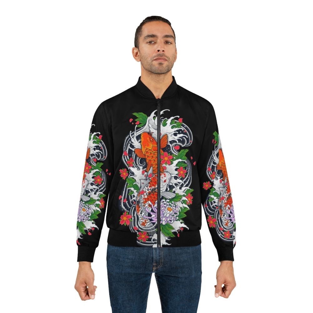 Koi fish bomber jacket with Japanese-inspired design - Lifestyle