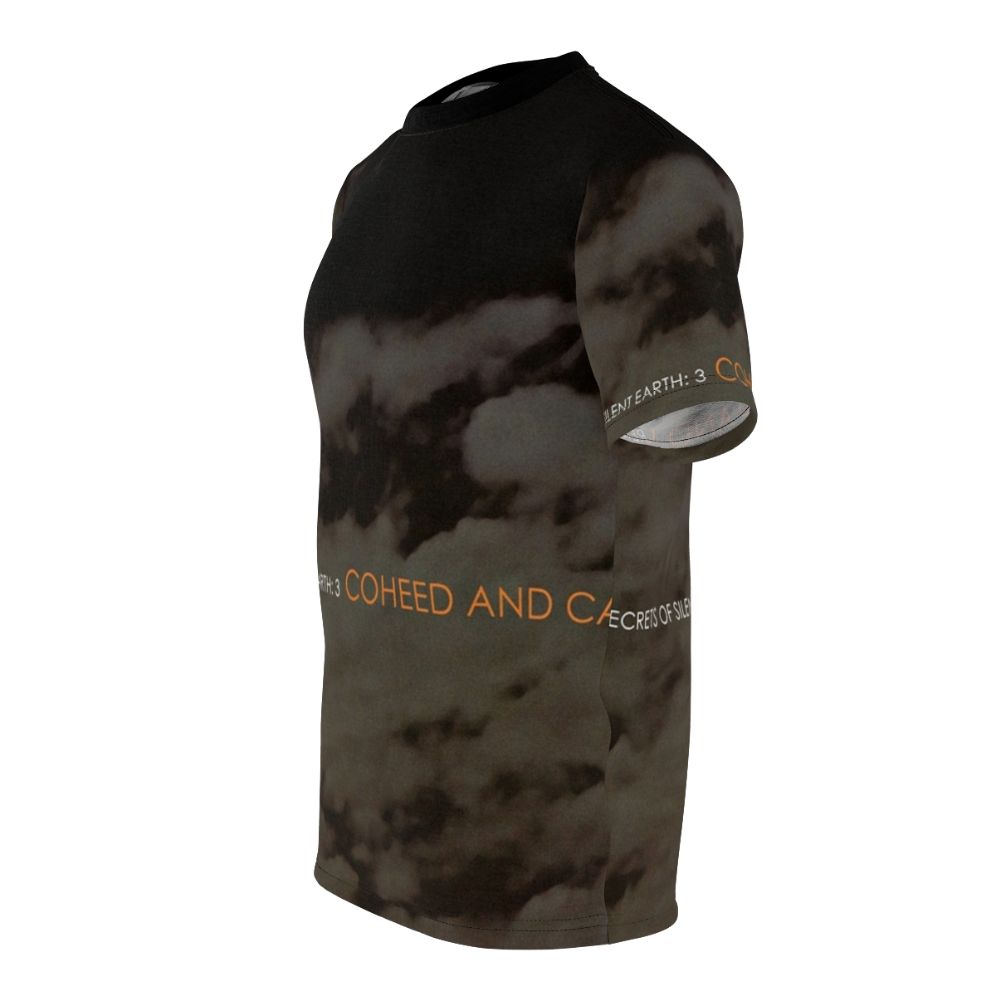 Coheed and Cambria inspired T-shirt featuring the album cover art for "In Keeping Secrets of Silent Earth" - men left