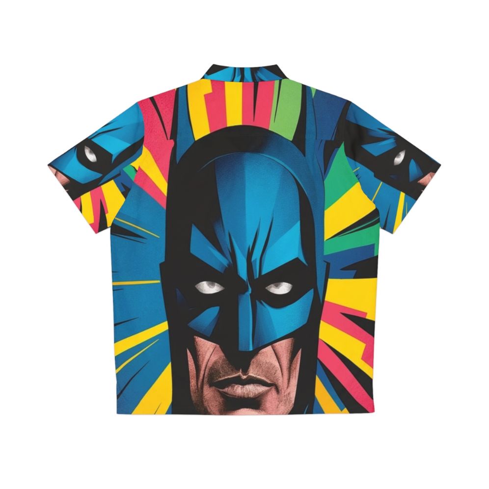 Superhero pop art colorful bat Hawaiian shirt - Back