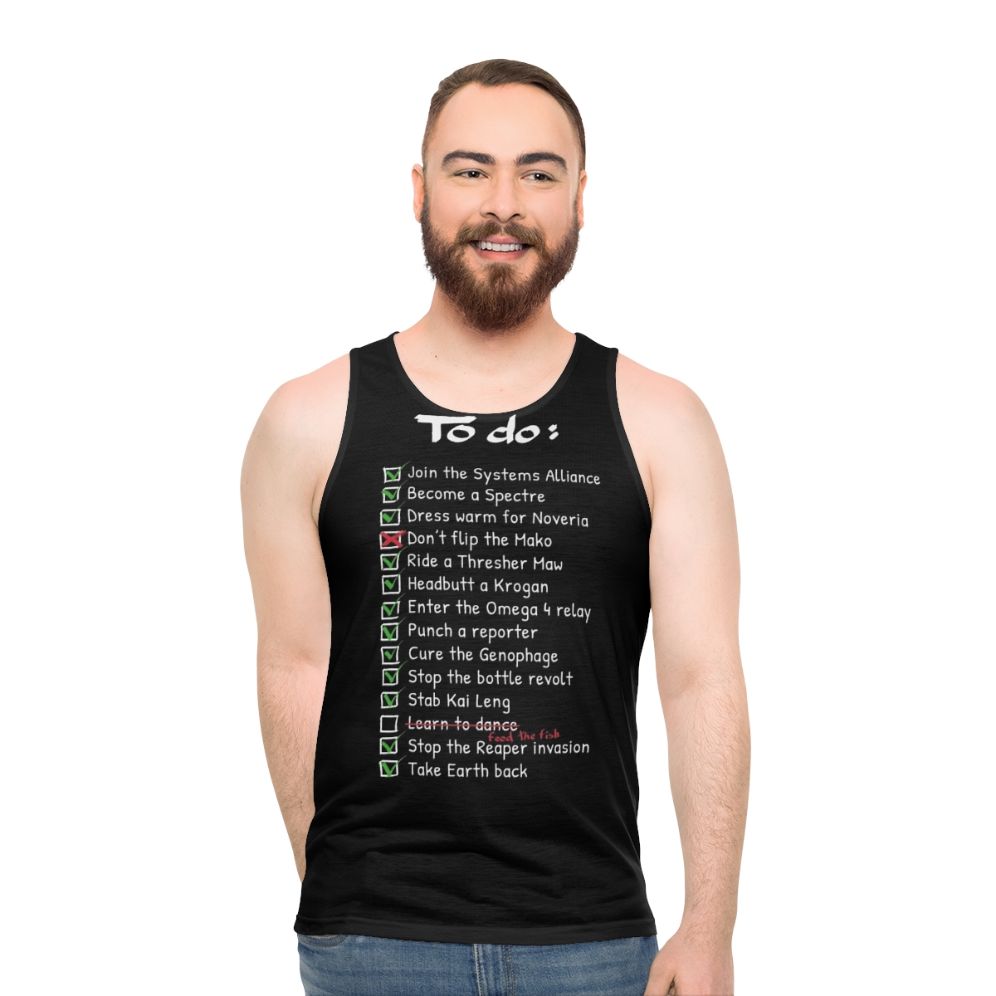 Commander Shepard's To-Do List Unisex Tank Top - men