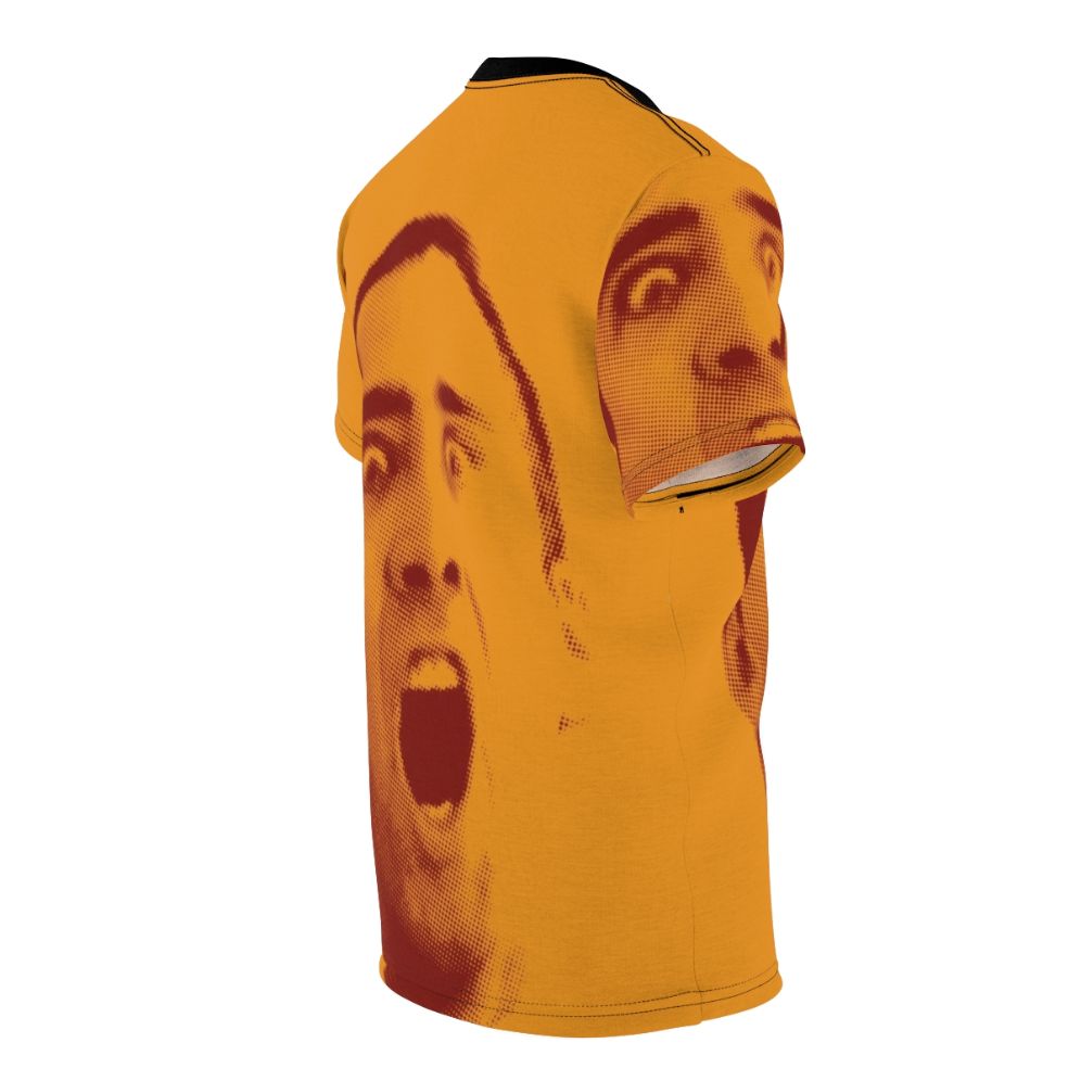 T-shirt featuring a pop art design of Nicolas Cage's iconic face - men right