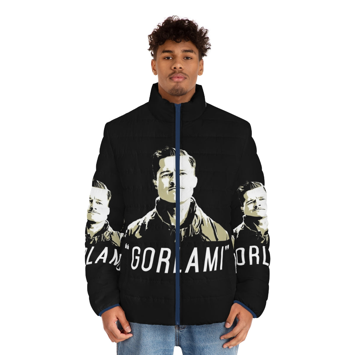 Gorlami Puffer Jacket featuring Brad Pitt's character from Quentin Tarantino's Inglourious Basterds - men front