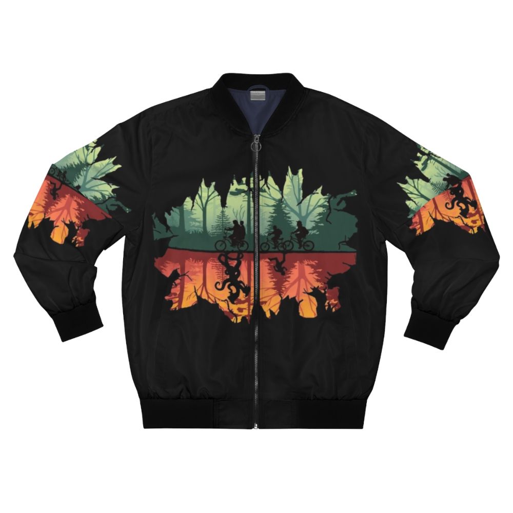 Stranger Things (The Upside Down) Retro Bomber Jacket with 80s sci-fi design