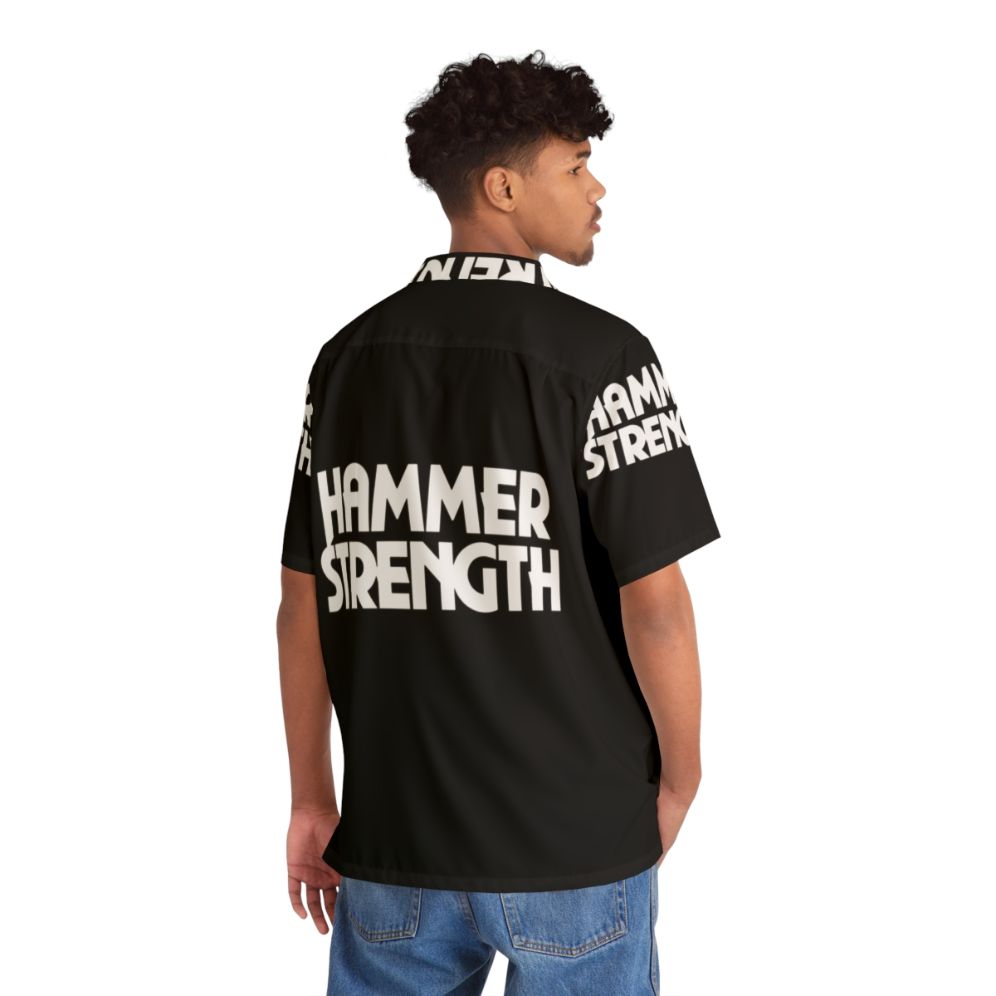 Hammer Strength 2 Hawaiian Shirt for Bodybuilding and Fitness - People Back