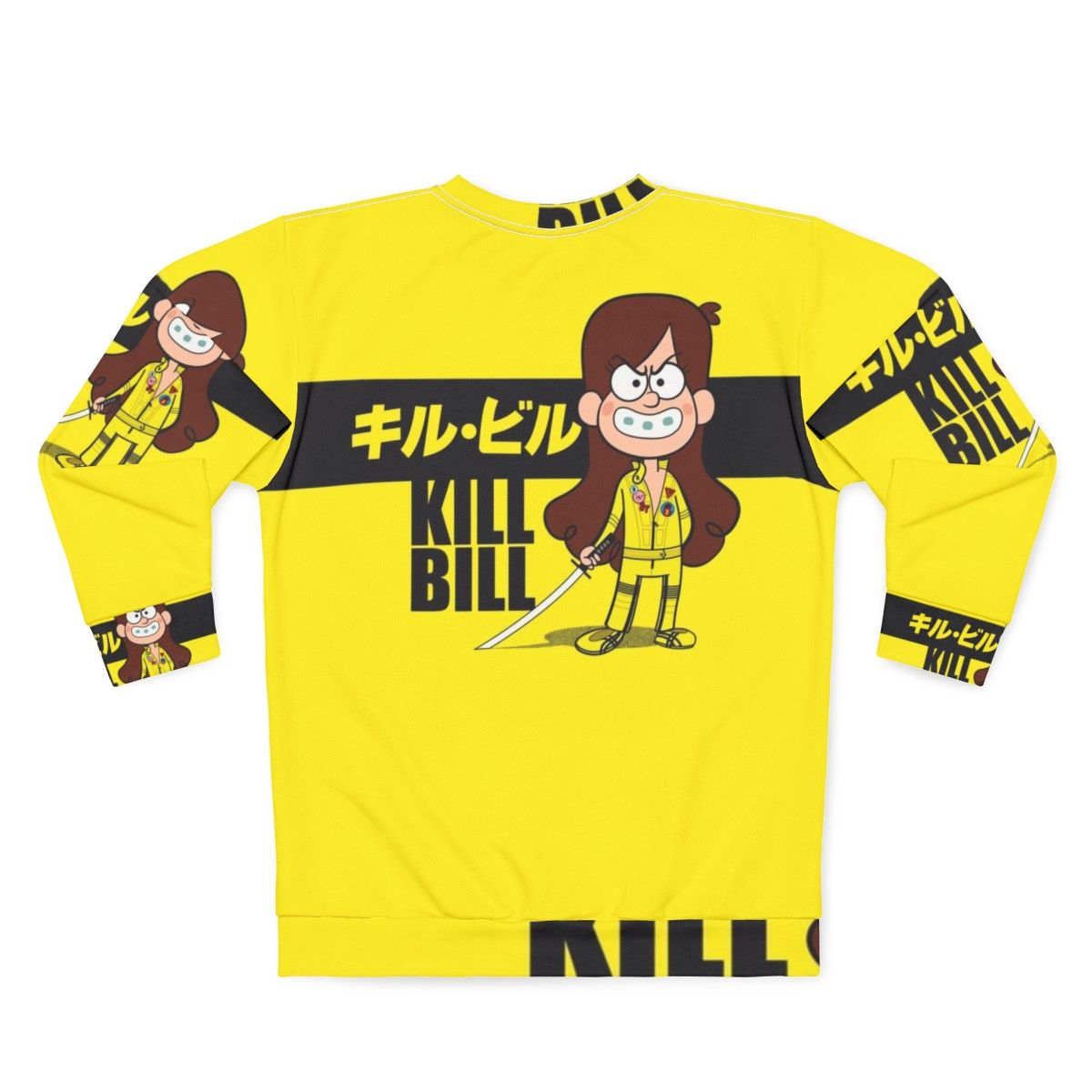 Kill Bill Gravity Falls Inspired Sweatshirt Featuring Dipper, Mabel, Grunkle Stan, and Bill Cipher - Back