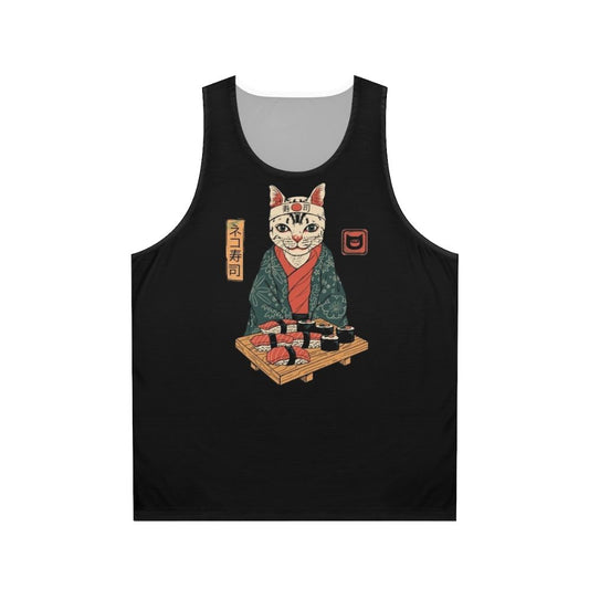 Neko Sushi Bar Unisex Graphic Tank Top