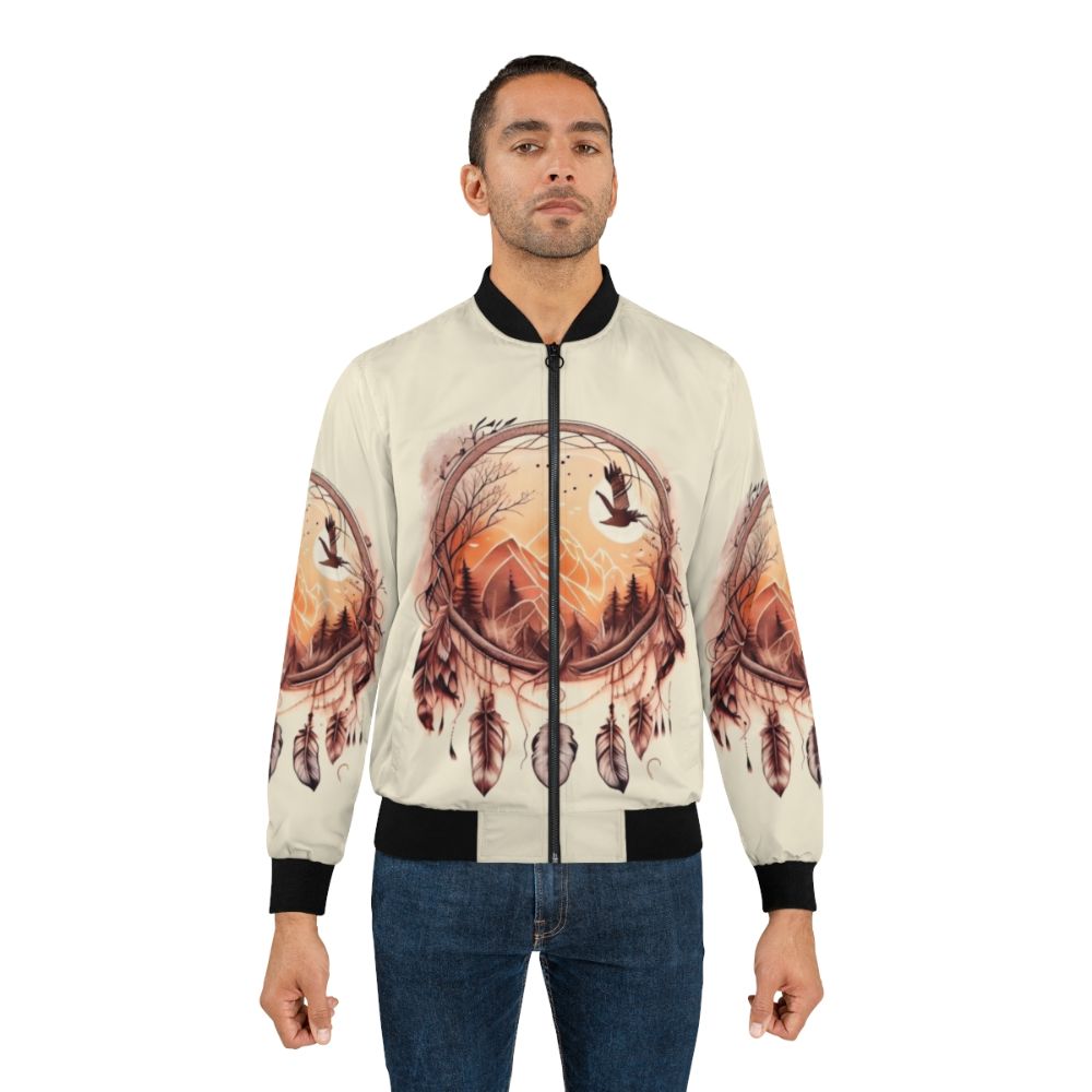 Native American tribal art tattoo design on a bomber jacket - Lifestyle