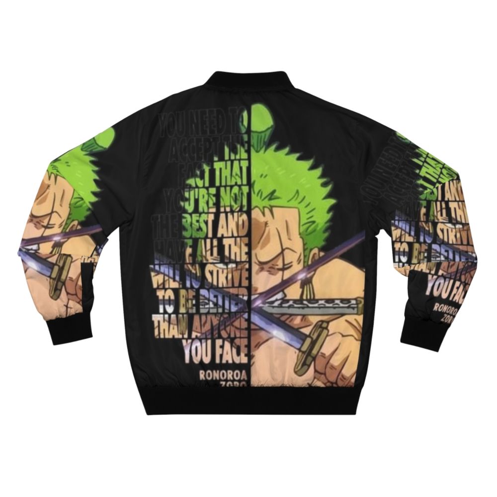 Anime Manga Quote Bomber Jacket with Trending Design - Back