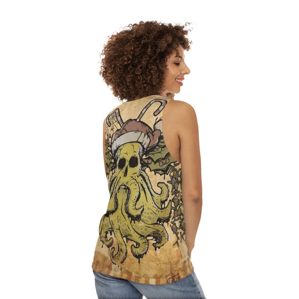 Cthulhu Christmas unisex tank top - women back