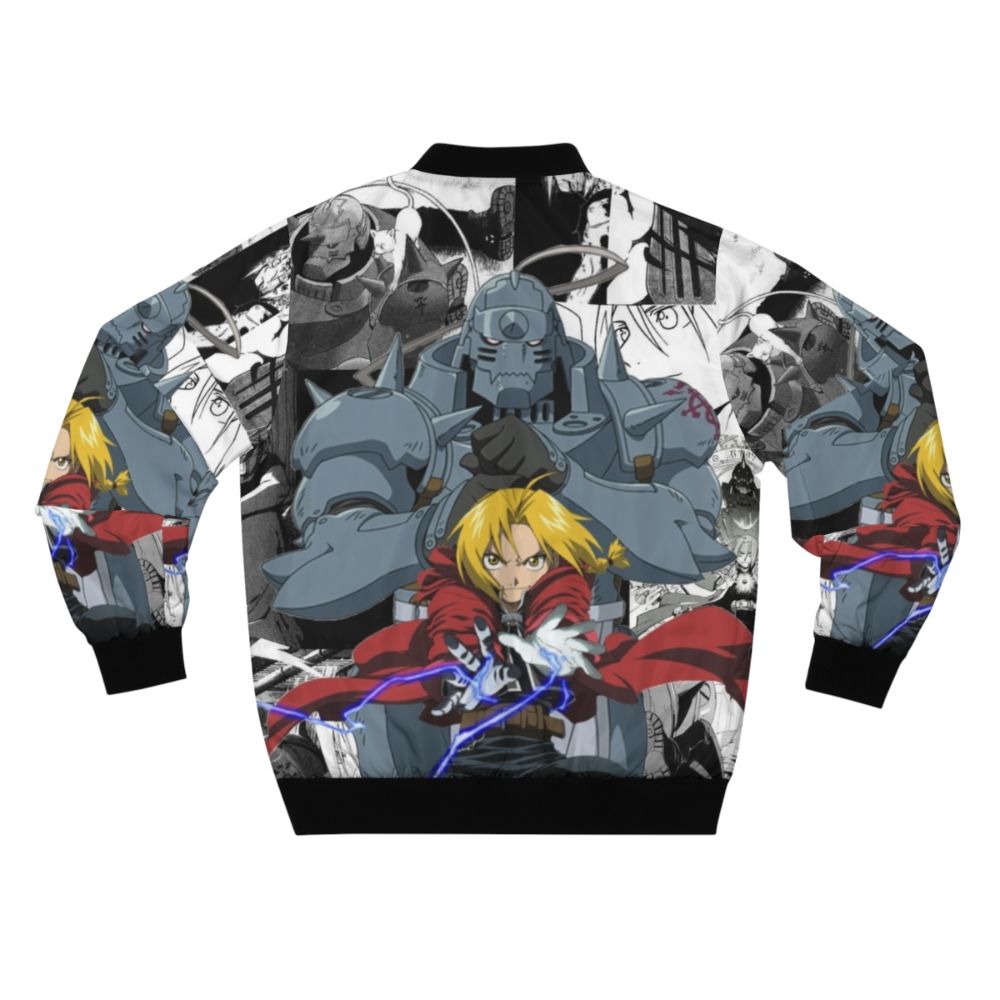 Full Metal Alchemist Anime Manga Grouping Bomber Jacket with Edward and Alphonse Elric - Back