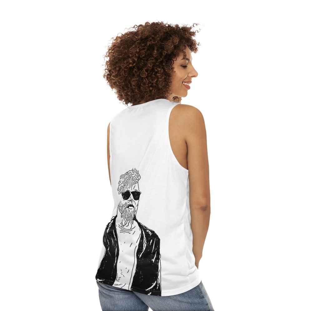 Jack Stauber Unisex Stencil Art Tank Top - women back