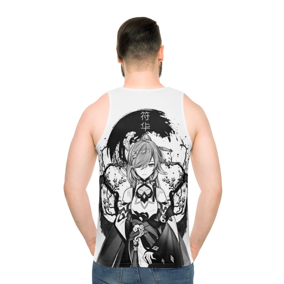 Unisex fantasy ink splatter tank top - men back