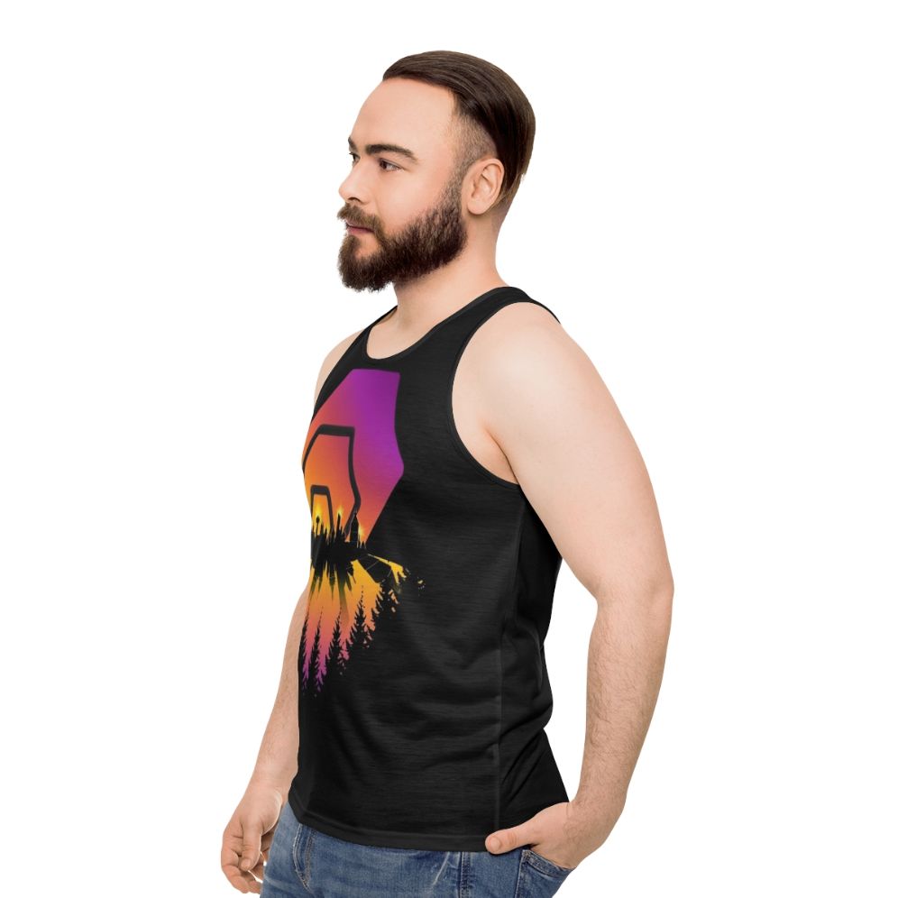 Hex Crypto Unisex Tank Top - men side