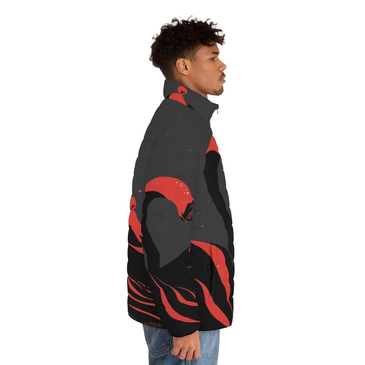 Sandworm Dune Puffer Jacket - Sci-Fi Fashion Inspired by the Classic Frank Herbert Novel - men side right