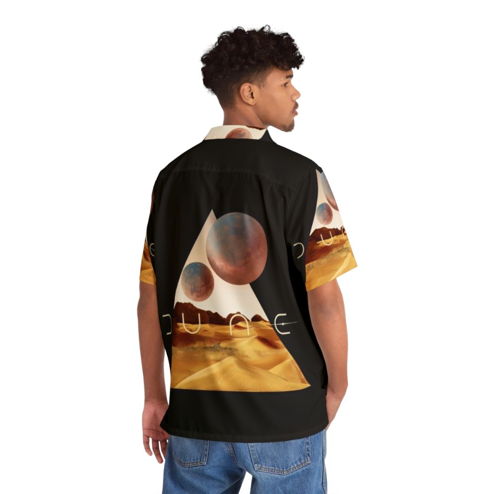 Arrakis Desert Sandworm Hawaiian Shirt - Flat lay