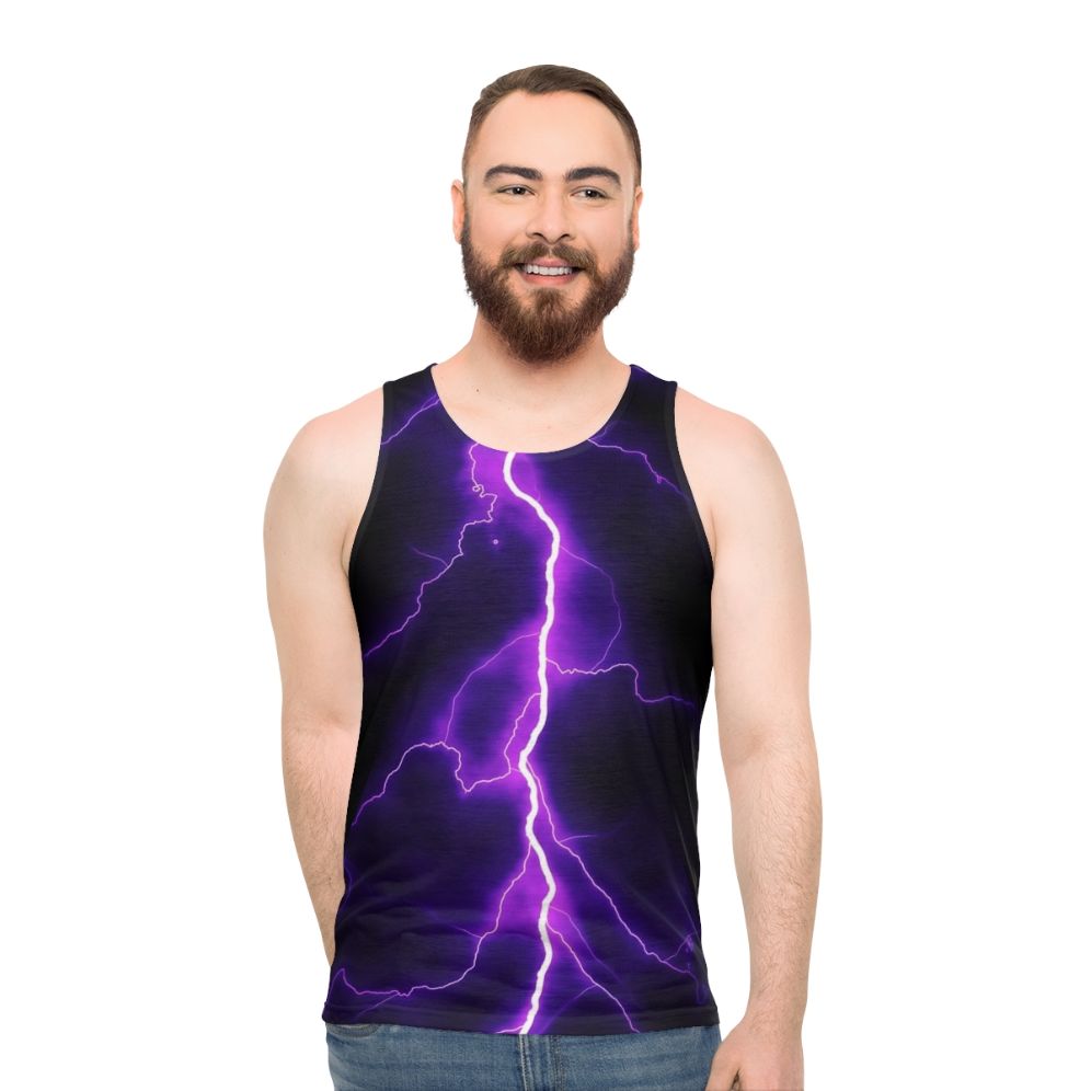 Purple Thunder Unisex Tank Top - men