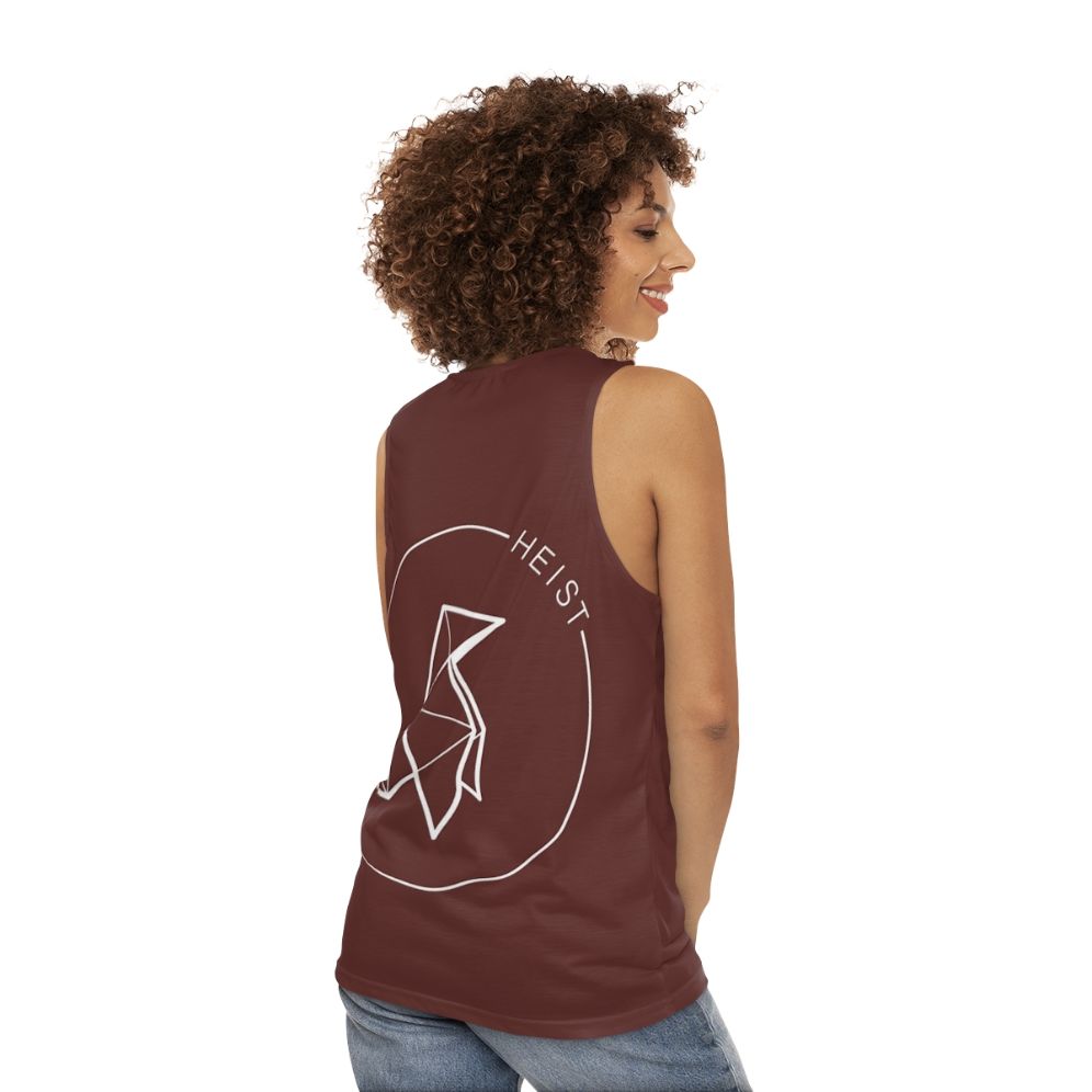 Money Heist Origami Crane Unisex Tank Top - women back