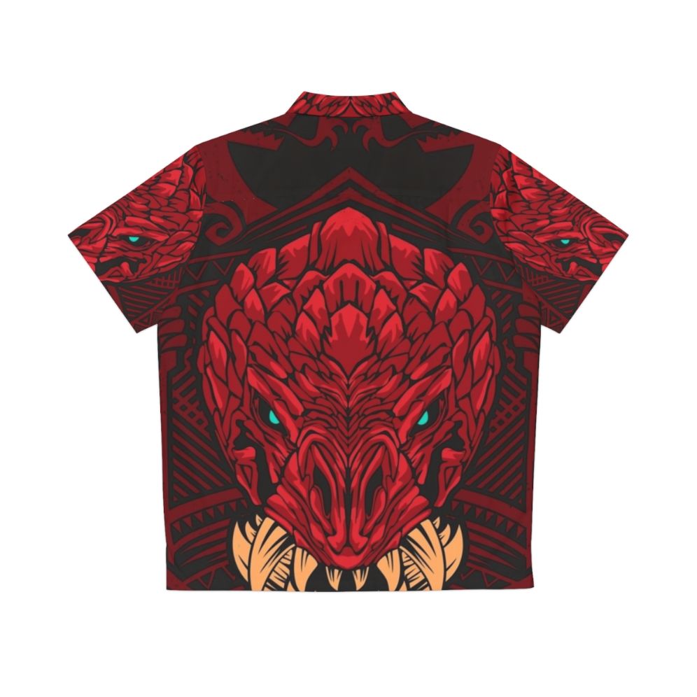 Odogaron Monster Hunter World themed Hawaiian shirt - Back