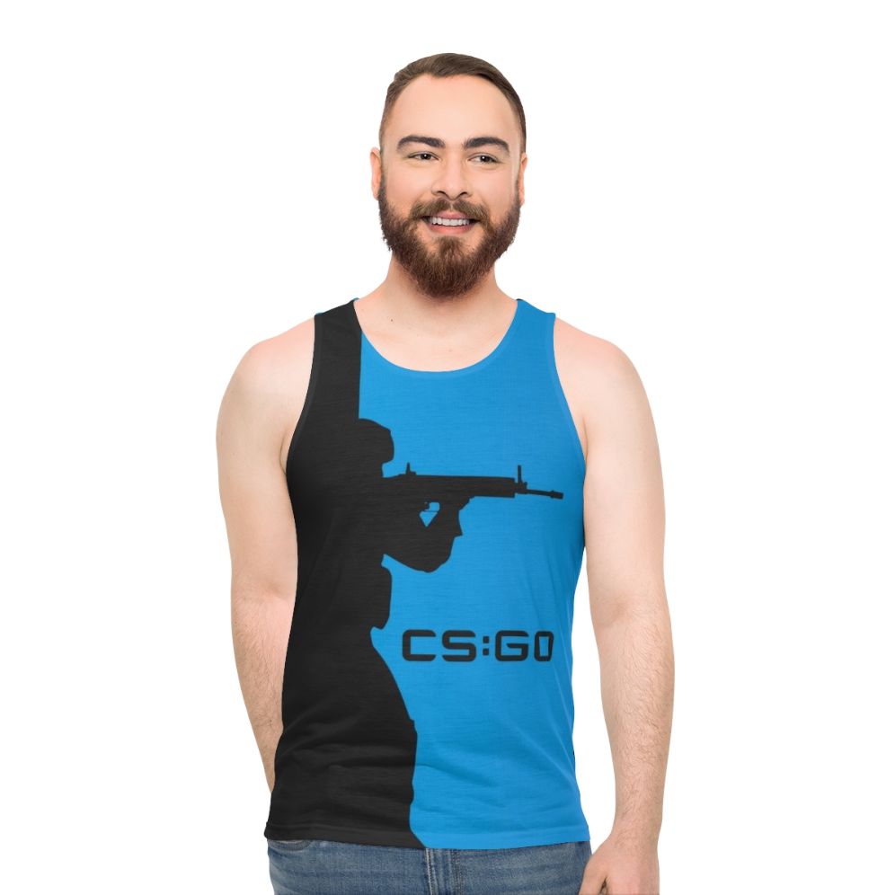 Counter Strike Silhouette Unisex Gaming Tank Top - men