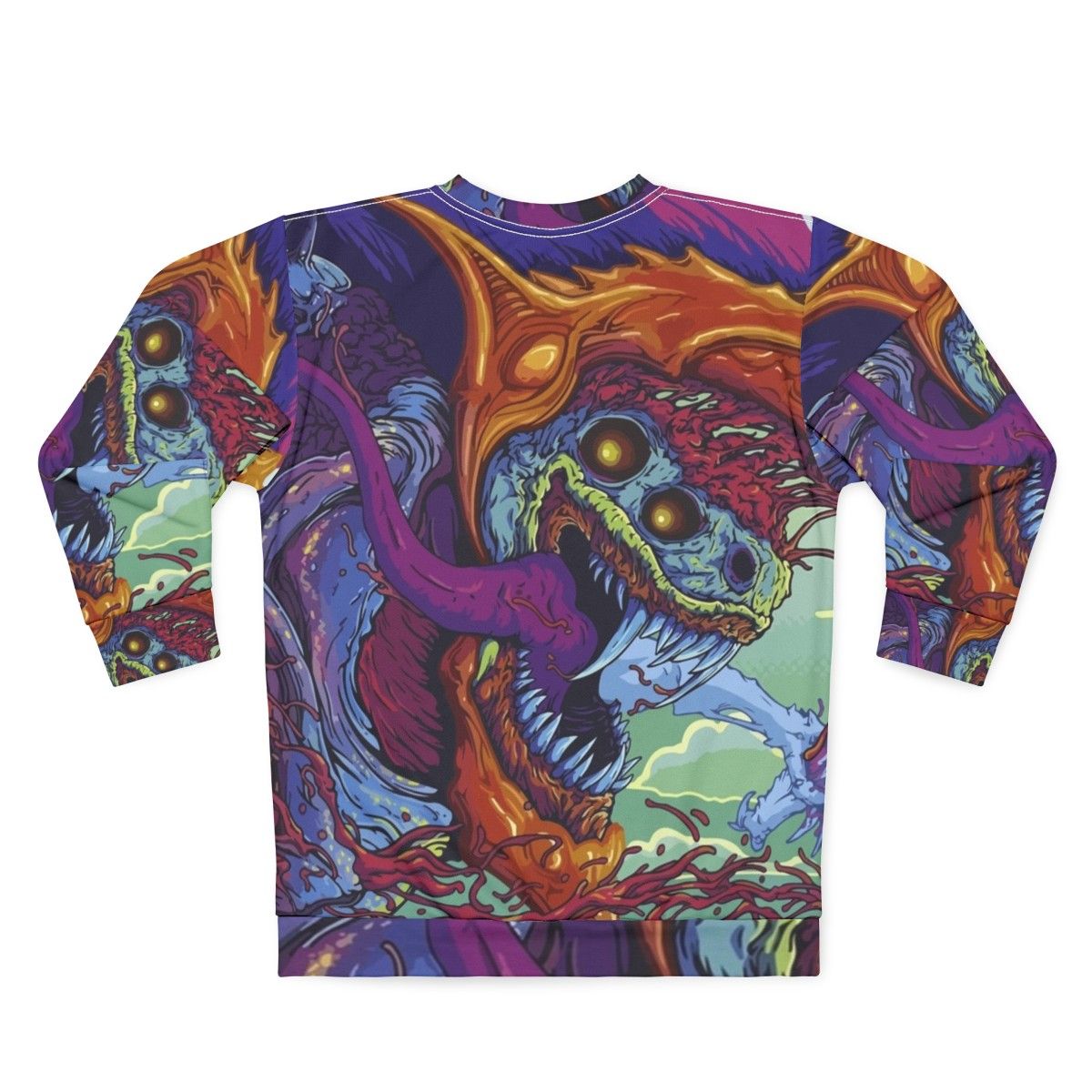 Hyper Beast CS:GO Sweatshirt featuring a vibrant, colorful design - Back