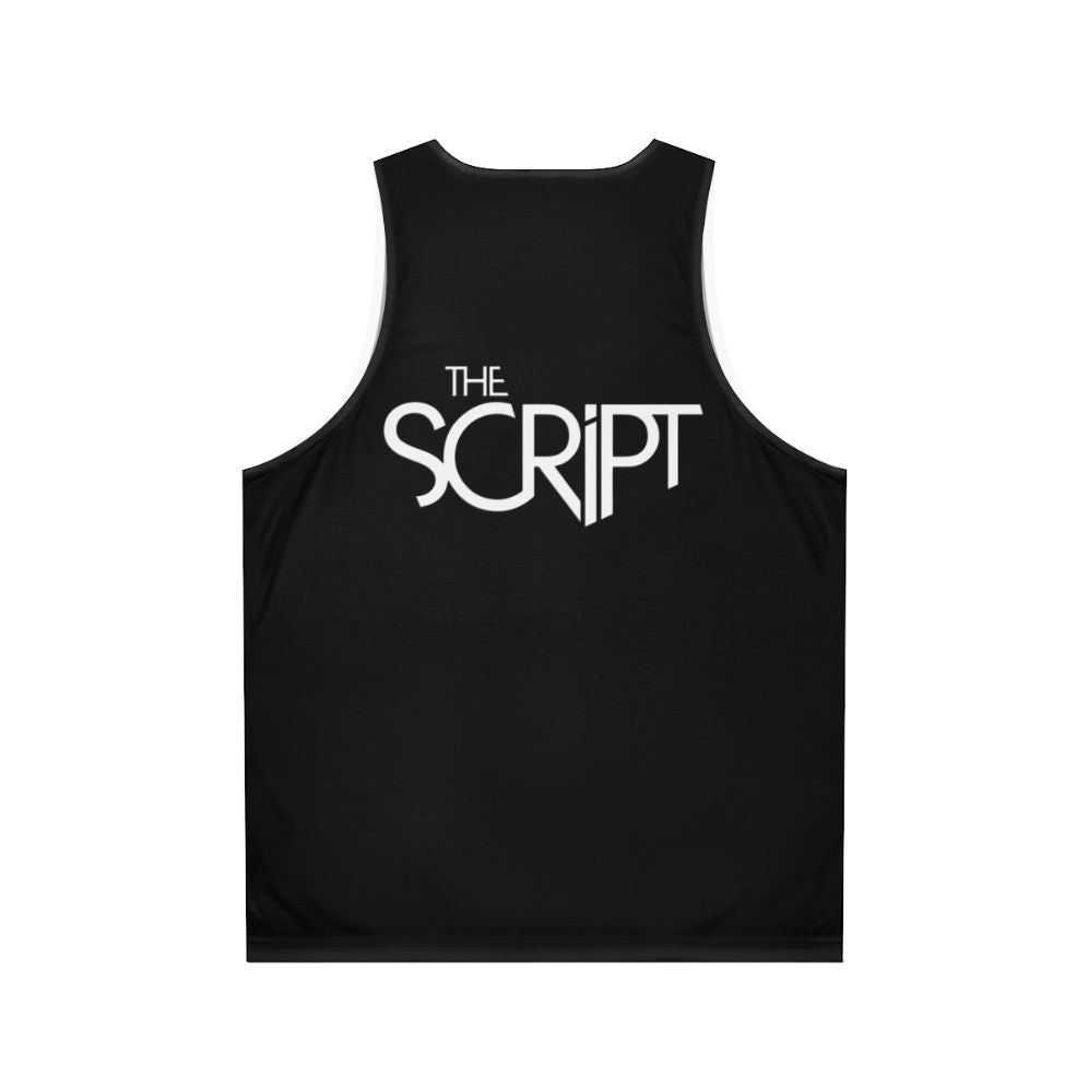 Script Music Unisex Tank Top - Back