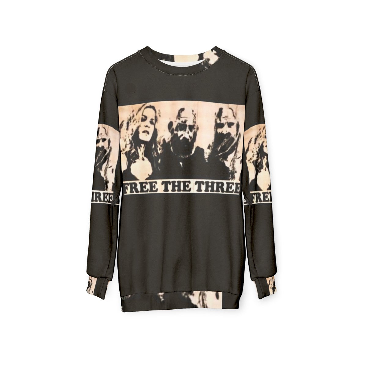 Free the 3 From Hell' Graphic Sweatshirt - hanging