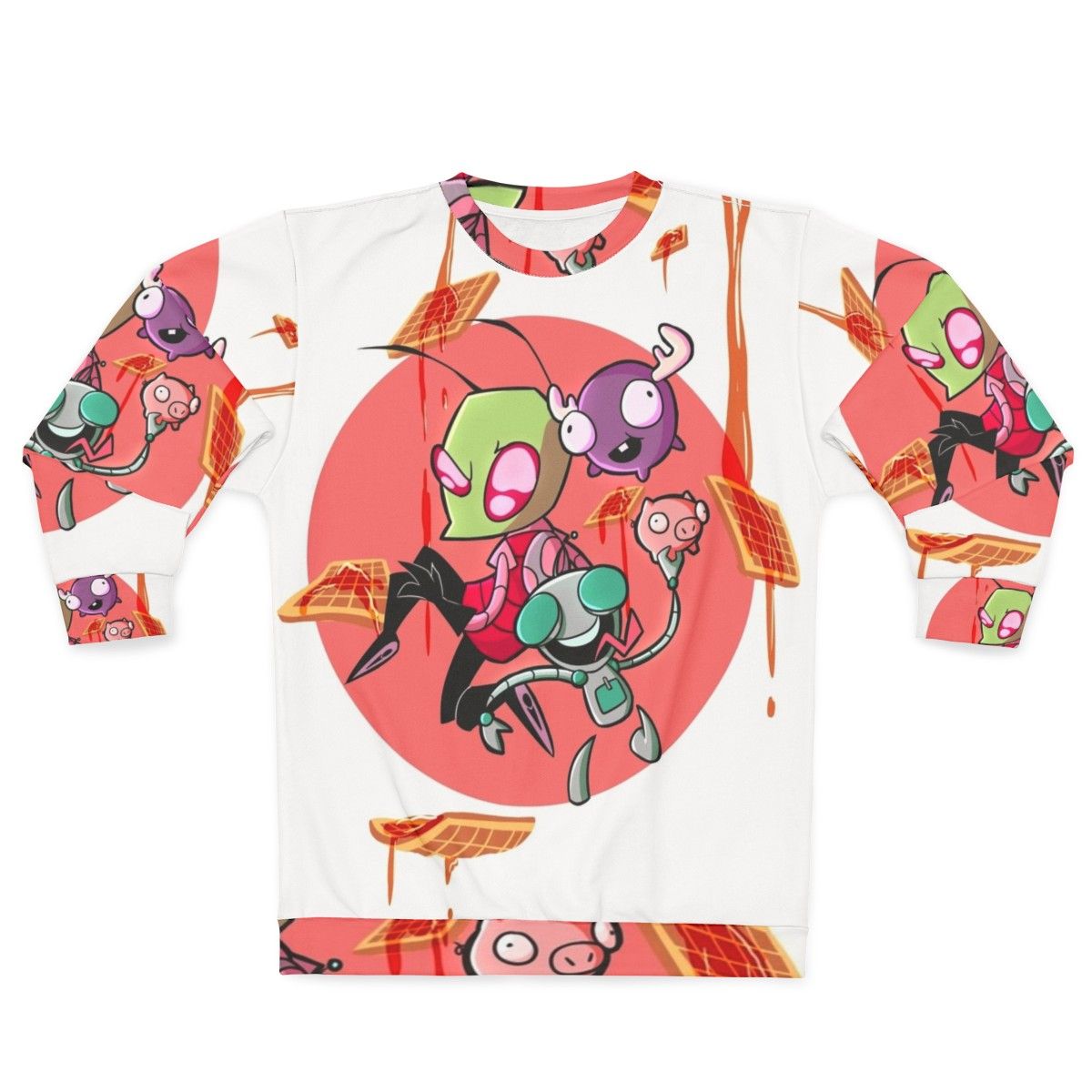 Cartoon Invader Zim Waffles Sweatshirt