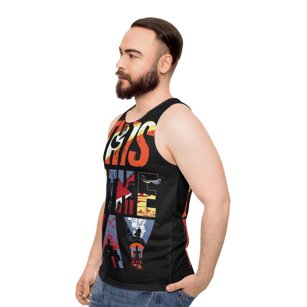 Mandalorian Star Wars Unisex Tank Top - men side