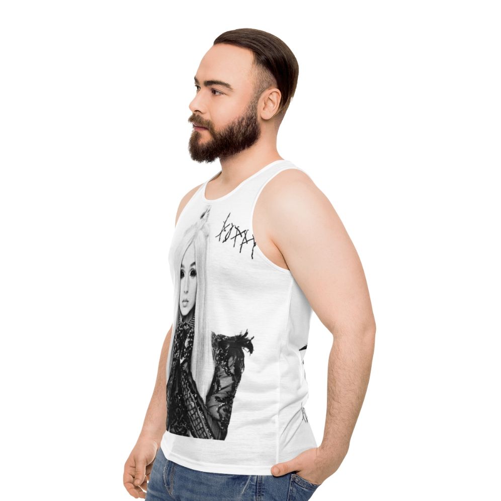 Poppy Unisex Tank Top - men side