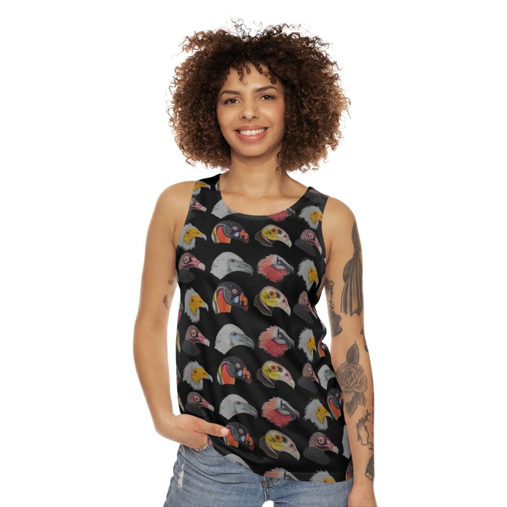 Bearded vulture unisex tank top - women