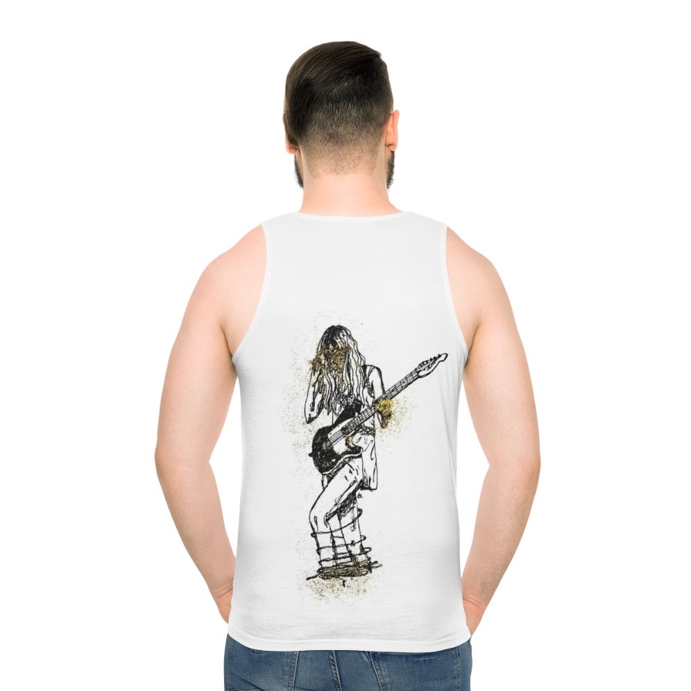 Unisex indie music tank top with Wolf Alice artwork - men back