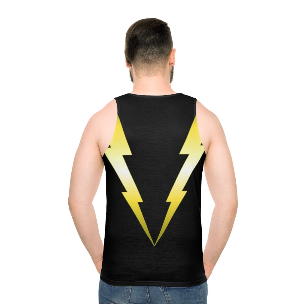 Unisex tank top with lightning bolt design - men back