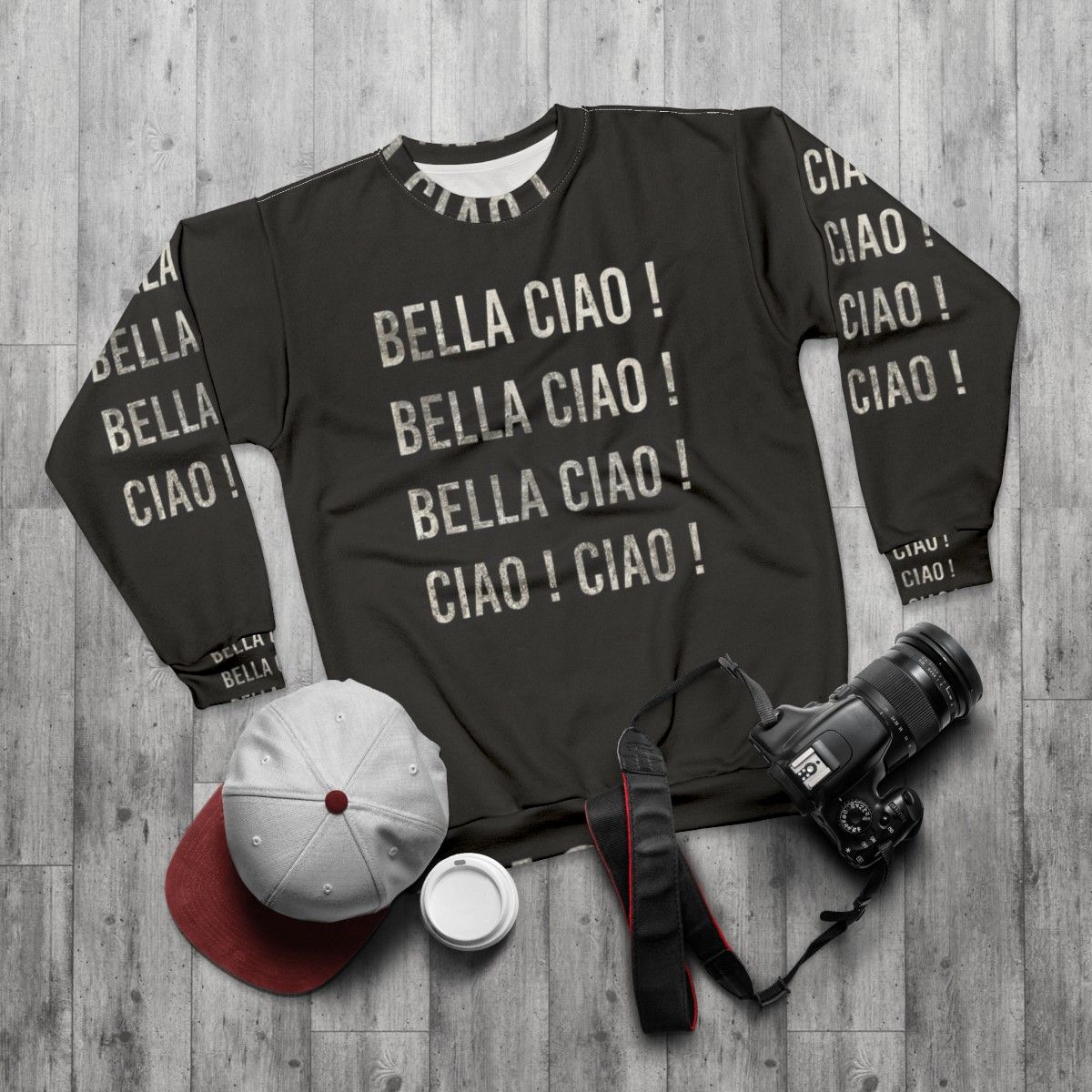 Bella Ciao Ciao Spanish Revolution Sweatshirt - flat lay