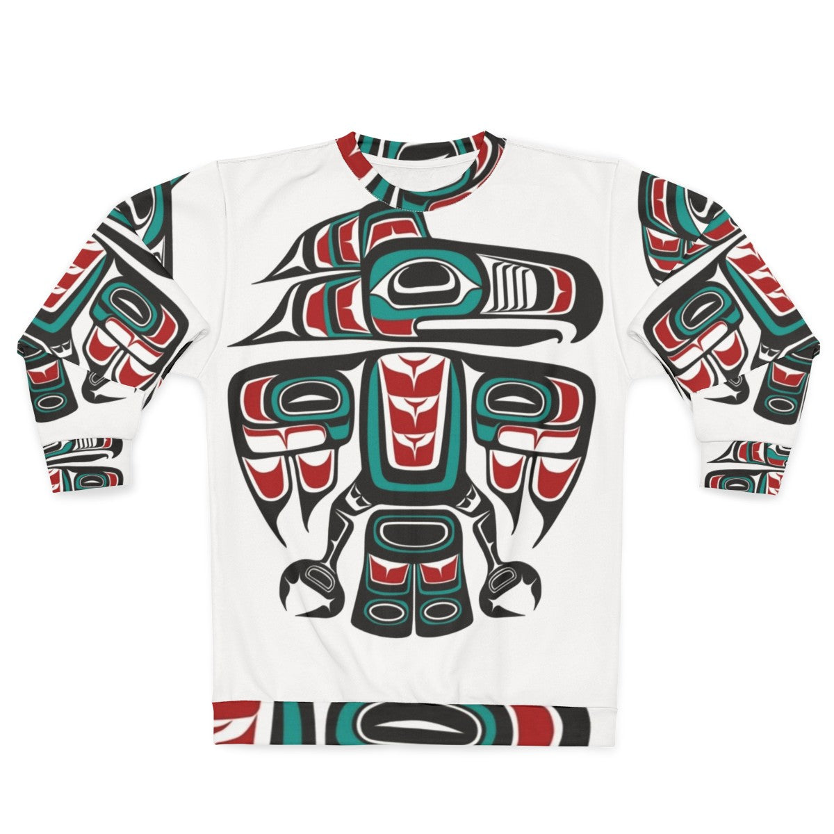 Haida Tlingit Native Raven Totem Sweatshirt