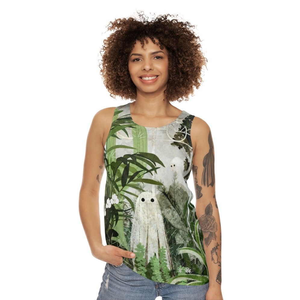 Haunted greenhouse unisex tank top - women