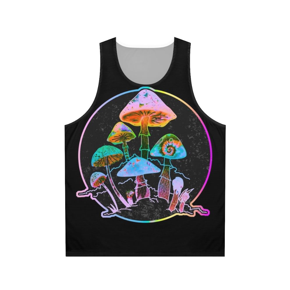 Psychedelic mushroom-inspired unisex tank top