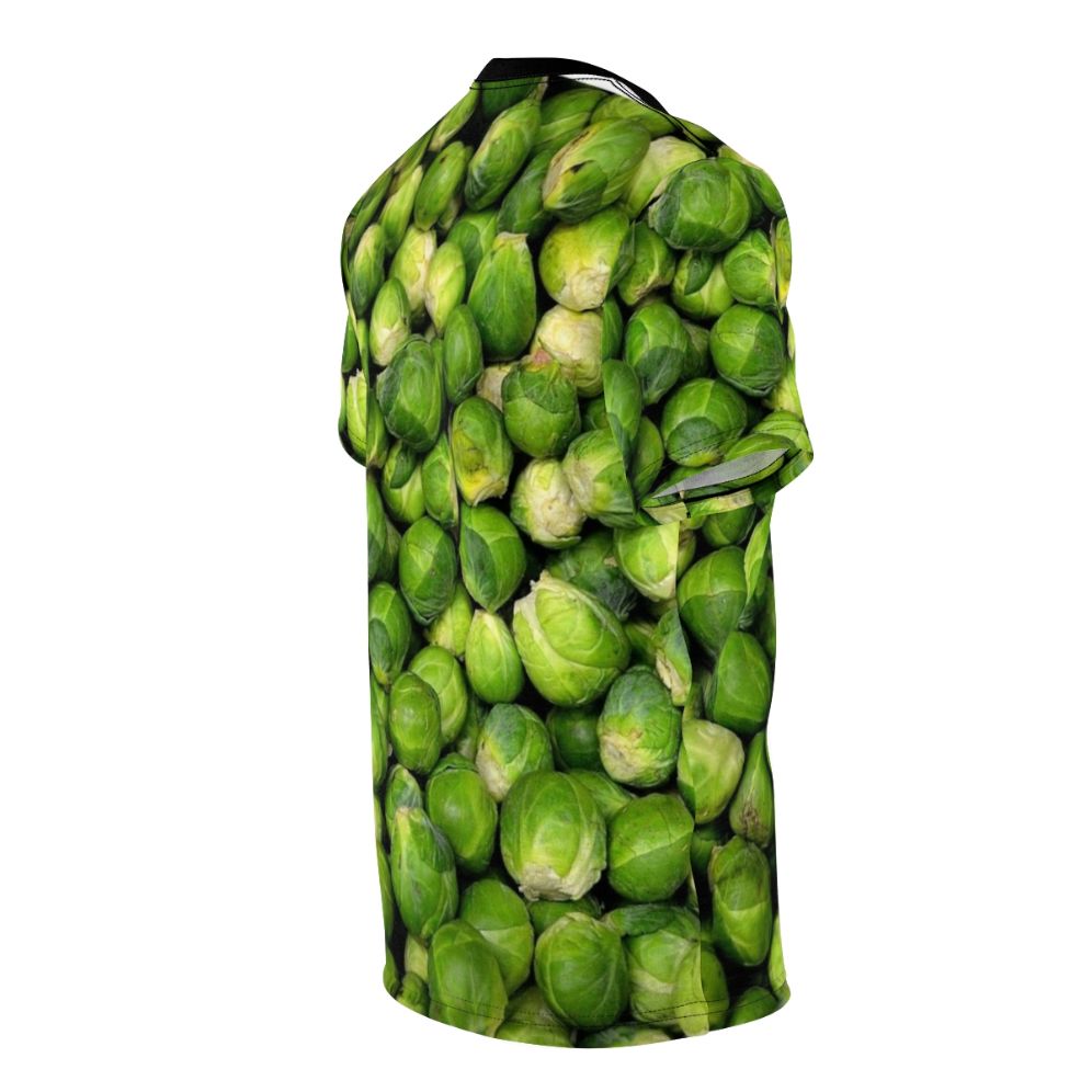 Brussels sprouts graphic printed on a high-quality t-shirt for vegetable enthusiasts - men right