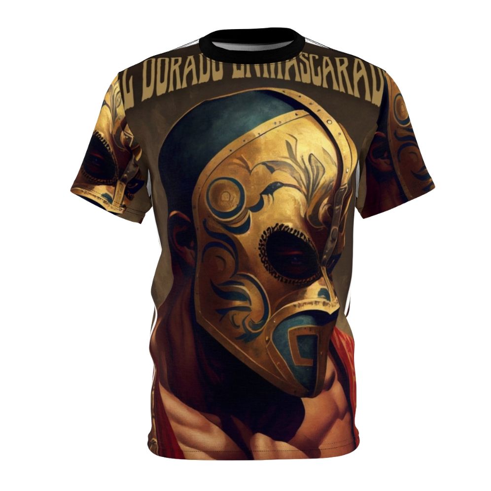 Masked wrestler t-shirt featuring a fighter in a wrestling mask