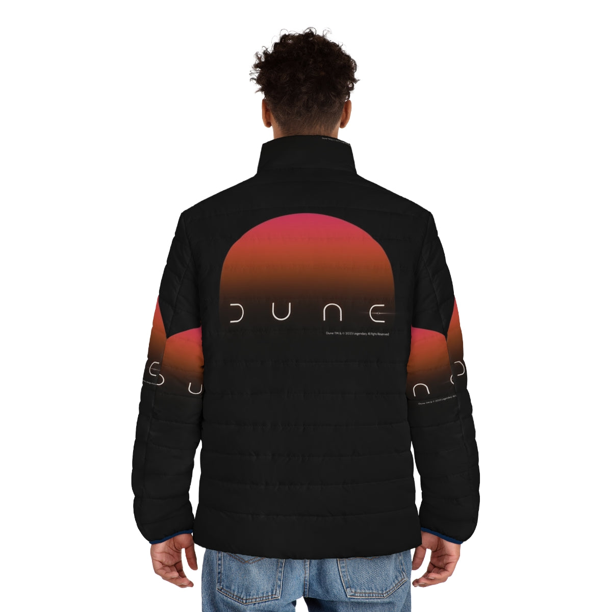 Dune-inspired sun puffer jacket with a stylish and functional design - men back