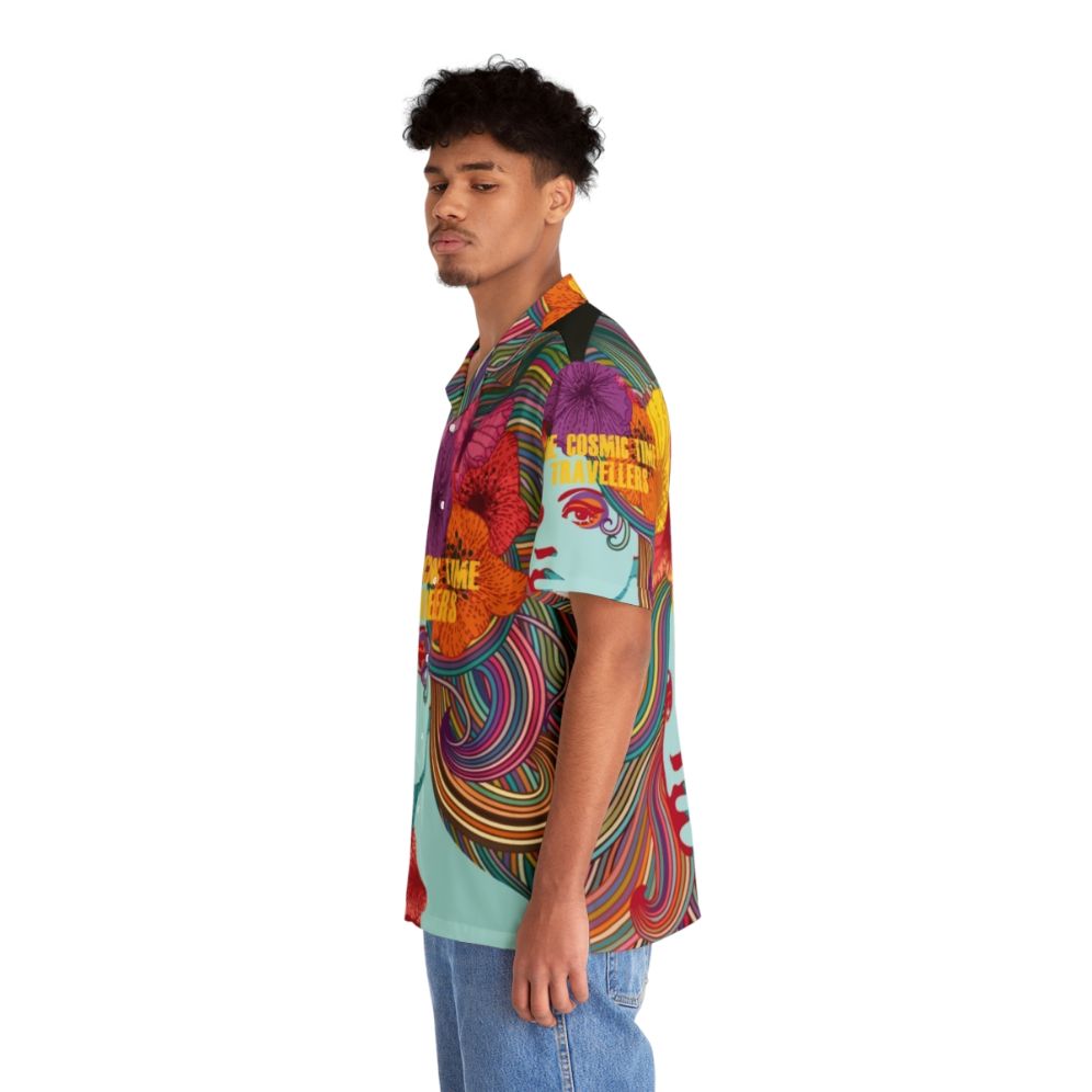 Cosmic Time Travellers Hawaiian Shirt featuring celestial patterns - People Left