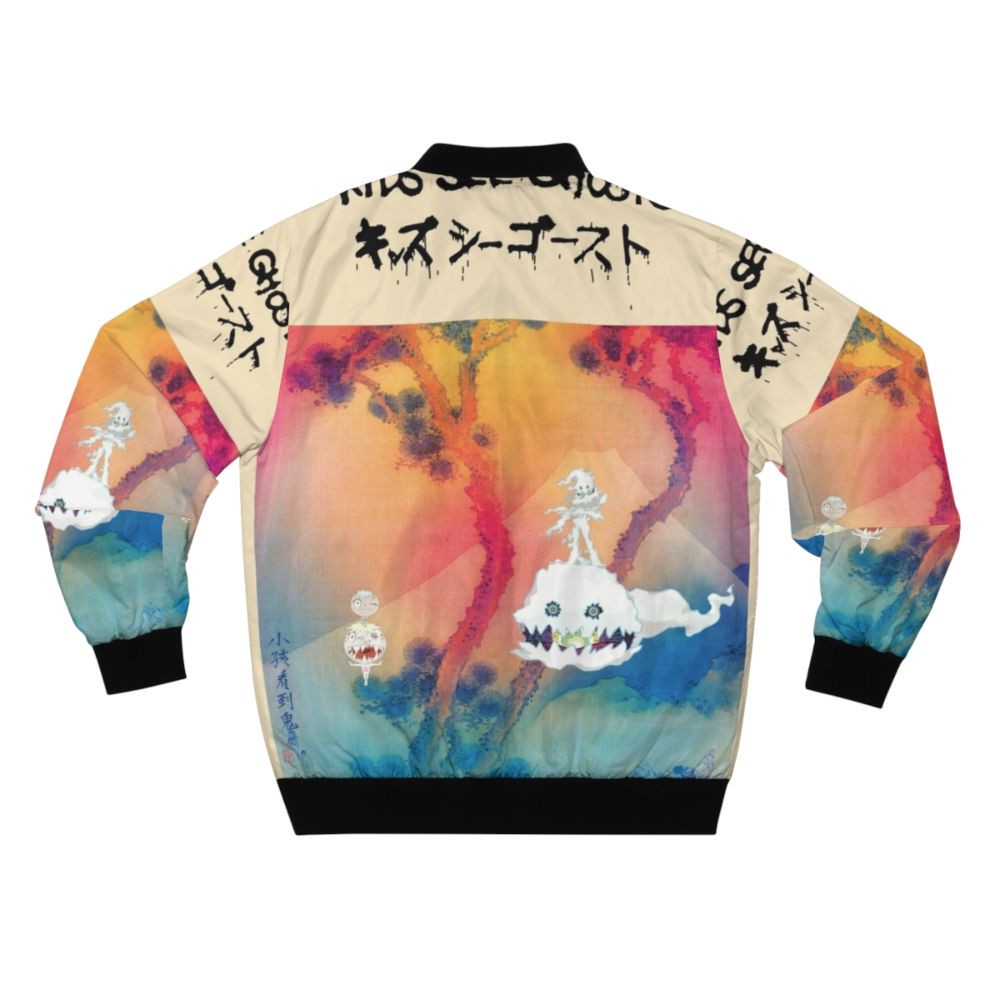 Kids See Ghosts Kanye West Bomber Jacket with Graphic Design - Back