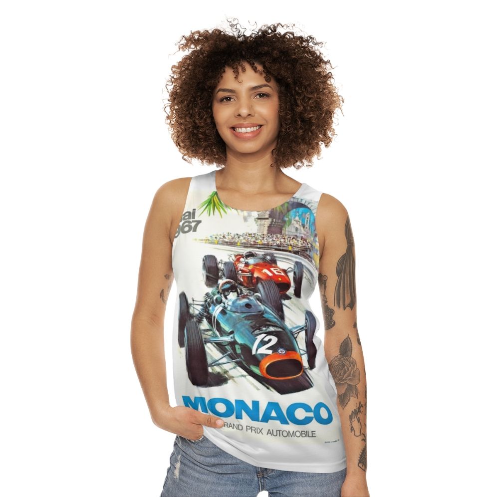 Vintage Monaco Grand Prix Racing Unisex Tank Top - women