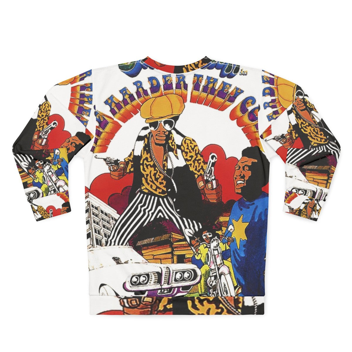 Skinhead sweatshirt inspired by the classic Jamaican music film "The Harder They Come" - Back